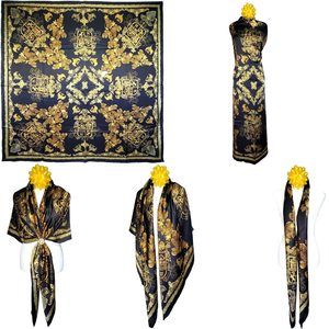 NWT Genuine 100% Mulberry Silk Satin Scarf 53"x53" Large Square Shawl 51171